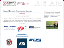 Tablet Screenshot of brouwersagency.com